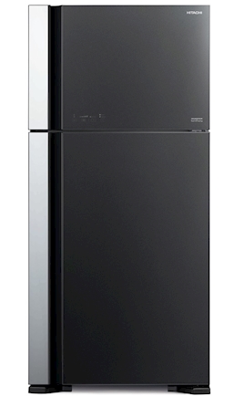 black hitachi fridge